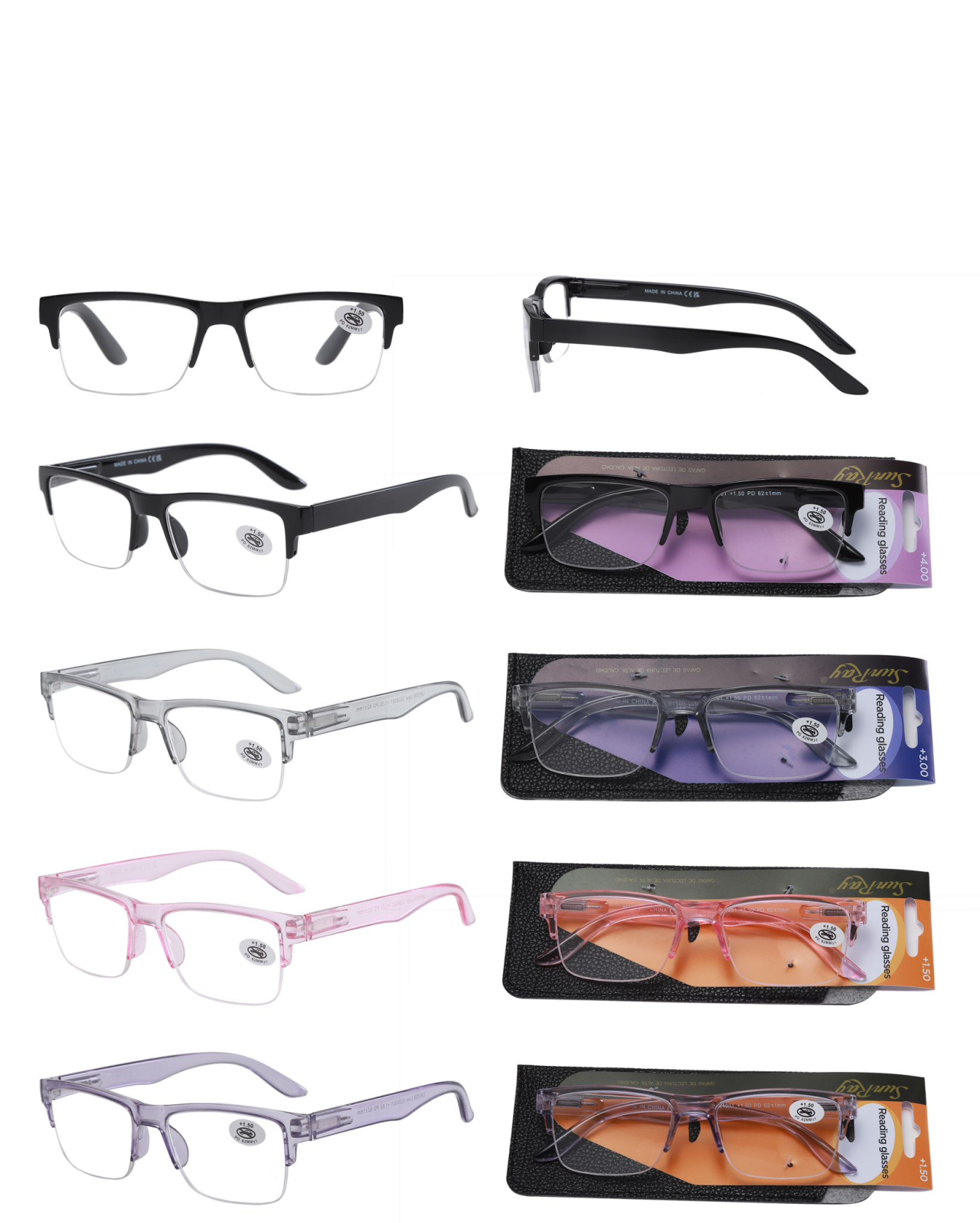 Gafas de Lectura, gafas antirayos azules multifocales +1.50