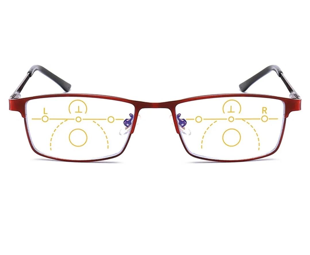 Gafas de Lectura, gafas antirayos azules multifocales +1.50