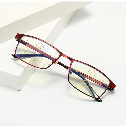 Gafas de Lectura, gafas antirayos azules multifocales +1.50