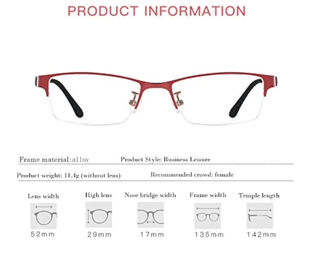 Gafas de Lectura, gafas antirayos azules multifocales +1.50