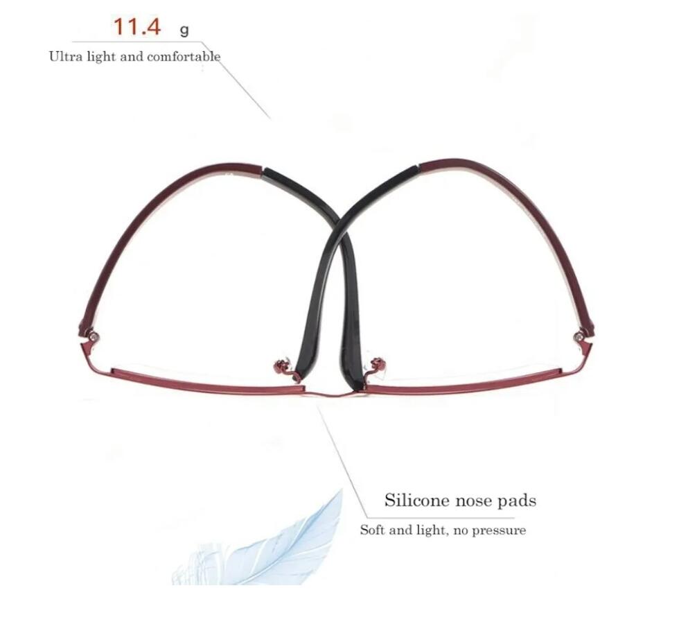 Gafas de Lectura, gafas antirayos azules multifocales +1.50