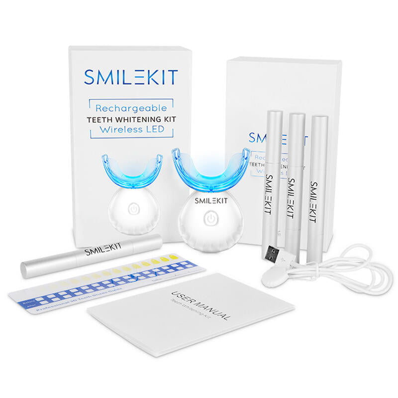Kit de blanqueamiento Dental recargable para dientes, Gel de 4 piezas, acelerador de lámpara Led